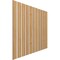 Ekena Millwork 48H x 3/8T Adjustable Wood Slat Wall Panel Kit w/ 4W Slats, Maple contains 11 Slats SWW55X48X0375MA - alternate 3